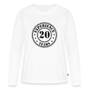 20 Geburtstag 20 Jahre Erfahrung - Frauen Premium Bio Langarmshirt - Weiß - Vorne - Julia (174cm)