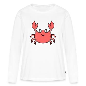 Crabe crabe - T-shirt manches longues Premium bio Femme - blanc - Devant - Julia (174cm)