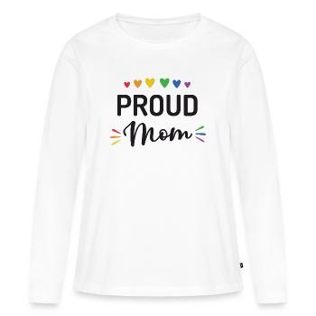 Stolze Mama - Frauen Premium Bio Langarmshirt - Weiß - Vorne - Julia (174cm)
