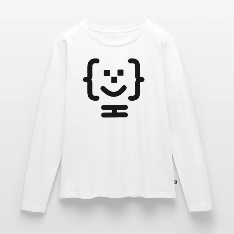 Code-Logo des Hauptprogrammierers Frauen Premium Bio Langarmshirt