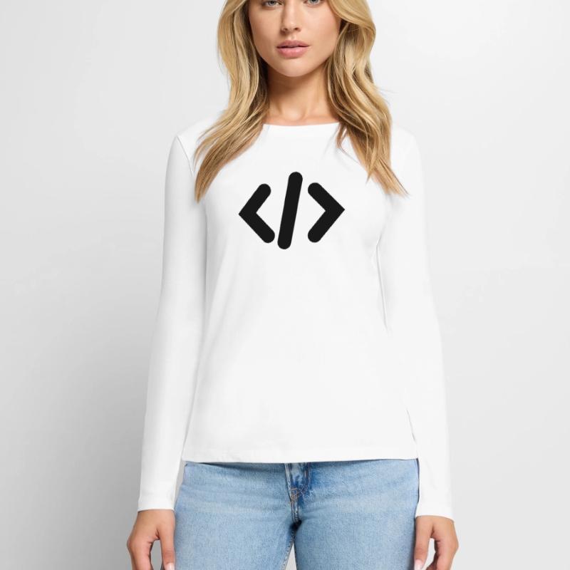 Code du programmeur T-shirt manches longues Premium bio Femme