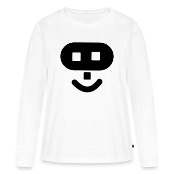 Hacker-Logo - Frauen Premium Bio Langarmshirt - Weiß - Vorne - Julia (174cm)