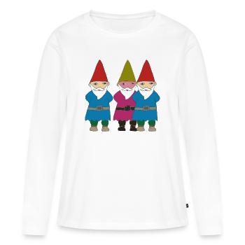 gartenzerge vielfalt - Frauen Premium Bio Langarmshirt - Weiß - Vorne - Julia (174cm)