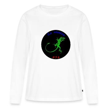 la réunion - T-shirt manches longues Premium bio Femme - blanc - Devant - Julia (174cm)