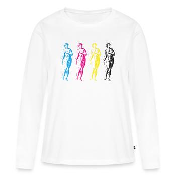 CMYK Statues - Women's Premium Organic Long Sleeve Shirt - white - Front - Julia (174cm)