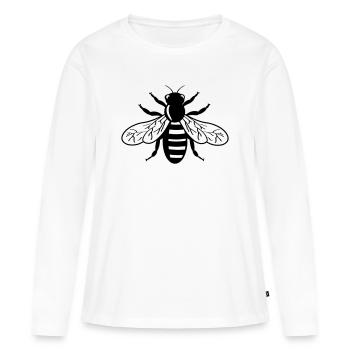 En cas de transparent, abeille domestique - T-shirt manches longues Premium bio Femme - blanc - Devant - Julia (174cm)
