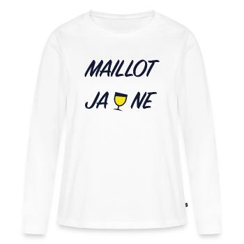 Maillot jaune - T-shirt manches longues Premium bio Femme - blanc - Devant - Julia (174cm)