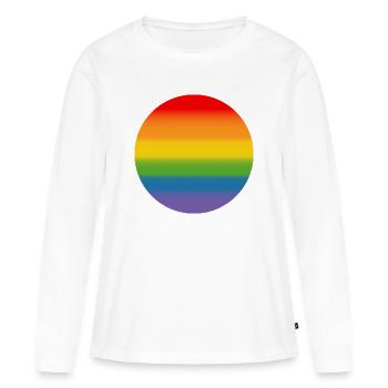 Rainbow Course Round - Women's Premium Organic Long Sleeve Shirt - white - Front - Julia (174cm)