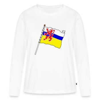 Le drapeau de la province du Limbourg - T-shirt manches longues Premium bio Femme - blanc - Devant - Julia (174cm)