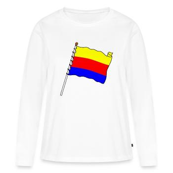 Flagge der Flagge der Provinz Nordholland - Frauen Premium Bio Langarmshirt - Weiß - Vorne - Julia (174cm)