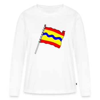 Drapeau Overijssel le drapeau de la province d’Overijselse - T-shirt manches longues Premium bio Femme - blanc - Devant - Julia (174cm)