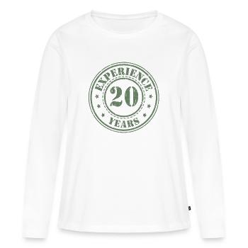 20 Geburtstag 20 Jahre Erfahrung - Frauen Premium Bio Langarmshirt - Weiß - Vorne - Julia (174cm)