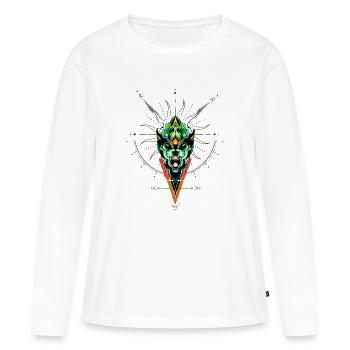 chat fantastique - T-shirt manches longues Premium bio Femme - blanc - Devant - Julia (174cm)