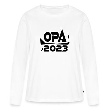 Opa 2023 - Opa werden - Bald Opa - Frauen Premium Bio Langarmshirt - Weiß - Vorne - Julia (174cm)