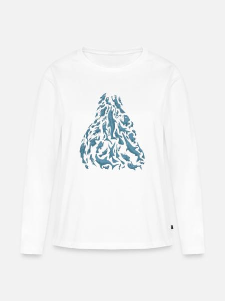 Unterwasser Kreaturen - Frauen Premium Bio Langarmshirt - Weiß