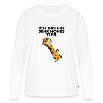 Teamleiter Giraffe Trainer Leitung Chef - Frauen Premium Bio Langarmshirt - Weiß - Vorne - Julia (174cm)