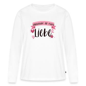 Eisklettern Klettern Eispickel Winter Eis Geschenk - Frauen Premium Bio Langarmshirt - Weiß - Vorne - Julia (174cm)