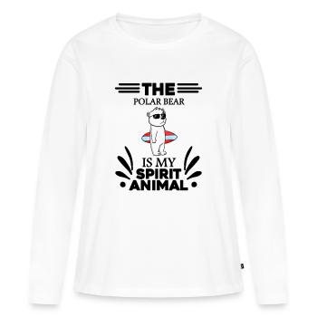 Polar Bear Polar Bear Bear - Women's Premium Organic Long Sleeve Shirt - white - Front - Julia (174cm)