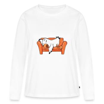 Seagull Tired Sleep Sleep - Women's Premium Organic Long Sleeve Shirt - white - Front - Julia (174cm)