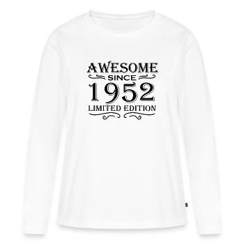 1952 - Born 1952 - Women's Premium Organic Long Sleeve Shirt - white - Front - Julia (174cm)