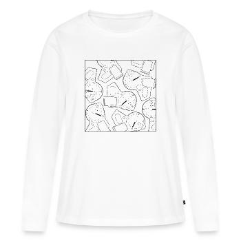 Course d’orientation [05.1] [Course d’orientation] [PX] - T-shirt manches longues Premium bio Femme - blanc - Devant - Julia (174cm)
