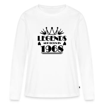 1968 - Born 1968 - Women's Premium Organic Long Sleeve Shirt - white - Front - Julia (174cm)