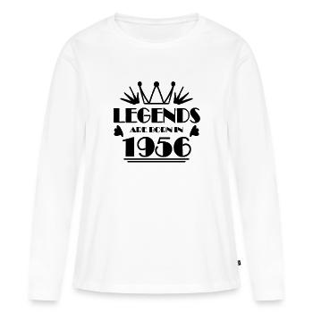 1956 - Jahrgang 1956 - Frauen Premium Bio Langarmshirt - Weiß - Vorne - Julia (174cm)