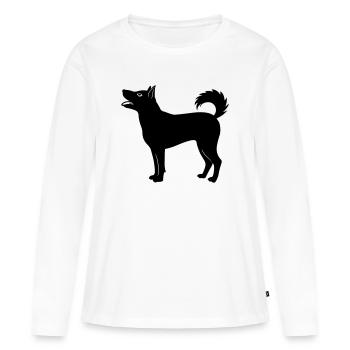 Dog shadow figure year of the dog - Women's Premium Organic Long Sleeve Shirt - white - Front - Julia (174cm)