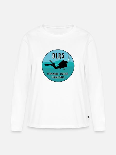 DLRG - Frauen Premium Bio Langarmshirt - Weiß