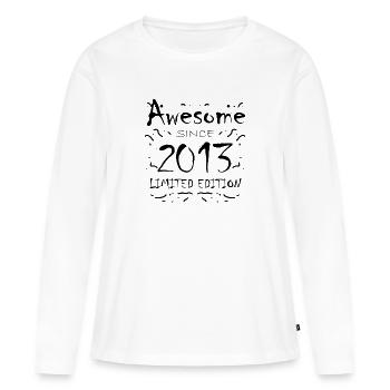 2013 - T-shirt manches longues Premium bio Femme - blanc - Devant - Julia (174cm)