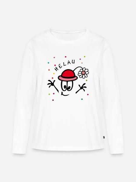 Karneval, Fasching, Comic - Frauen Premium Bio Langarmshirt - Weiß