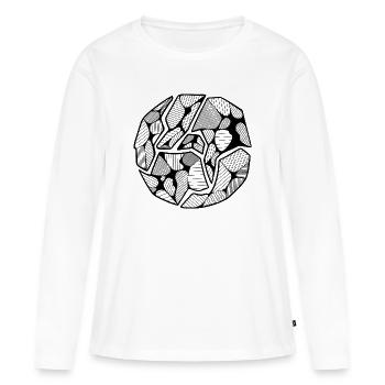 Monde - T-shirt manches longues Premium bio Femme - blanc - Devant - Julia (174cm)