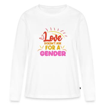 Partenariat homosexuel Déclaration LGBT - T-shirt manches longues Premium bio Femme - blanc - Devant - Julia (174cm)
