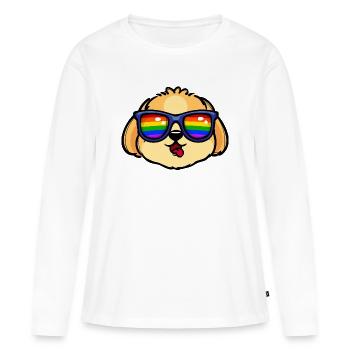 Cool Lgbt Dog Sexualité Relation Fier Gay - T-shirt manches longues Premium bio Femme - blanc - Devant - Julia (174cm)