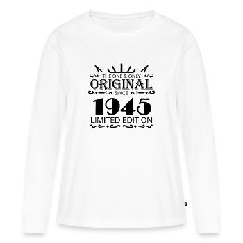 1945 - Year of construction 1945 - Born 1945 - Women's Premium Organic Long Sleeve Shirt - white - Front - Julia (174cm)