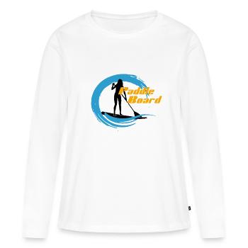 Paddle - T-shirt manches longues Premium bio Femme - blanc - Devant - Julia (174cm)