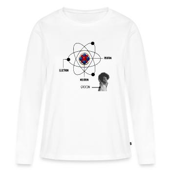 La Physique - T-shirt manches longues Premium bio Femme - blanc - Devant - Julia (174cm)