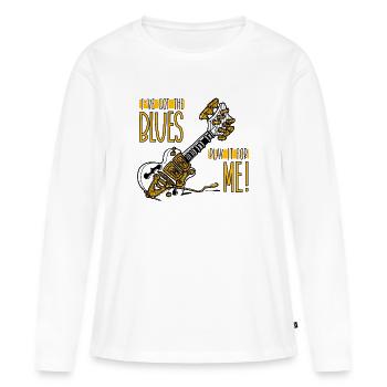 Guitare, joue-le pour moi - T-shirt manches longues Premium bio Femme - blanc - Devant - Julia (174cm)
