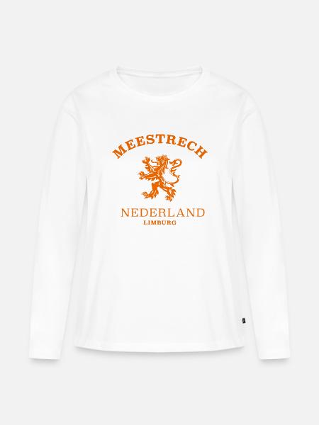 MEESTRECH Nederland Niederlande Netherlands - Frauen Premium Bio Langarmshirt - Weiß