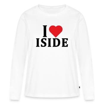 t-shirt J’aime Isis idée cadeau t-shirt - T-shirt manches longues Premium bio Femme - blanc - Devant - Julia (174cm)