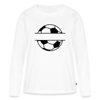 Bannière de nom de football - T-shirt manches longues Premium bio Femme - blanc - Devant - Julia (174cm)