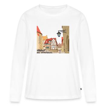 Altdorf près de Nuremberg, vieille ville, Bavière, dessin - T-shirt manches longues Premium bio Femme - blanc - Devant - Julia (174cm)