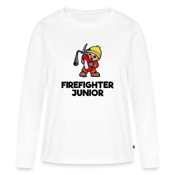 Freiwillige Feuerwehr Lebensretter Statement - Frauen Premium Bio Langarmshirt - Weiß - Vorne - Julia (174cm)