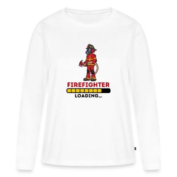 Feuerwehr Feuerwehrschlauch Statement Lebensretter - Frauen Premium Bio Langarmshirt - Weiß - Vorne - Julia (174cm)