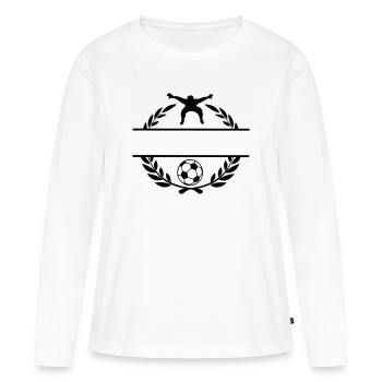 Football 1 - Women's Premium Organic Long Sleeve Shirt - white - Front - Julia (174cm)