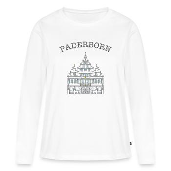 Paderborn, Historisches Rathaus, Deutschland - Frauen Premium Bio Langarmshirt - Weiß - Vorne - Julia (174cm)