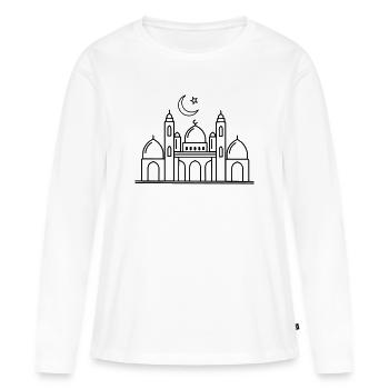 Moschee religiöse Kultstätte transparent - Frauen Premium Bio Langarmshirt - Weiß - Vorne - Julia (174cm)