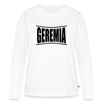 t-shirt Geremia t-shirt idée cadeau - T-shirt manches longues Premium bio Femme - blanc - Devant - Julia (174cm)