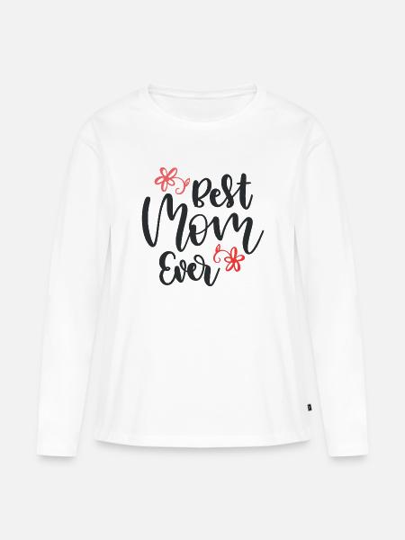 Beste Mutter aller Zeiten - Frauen Premium Bio Langarmshirt - Weiß