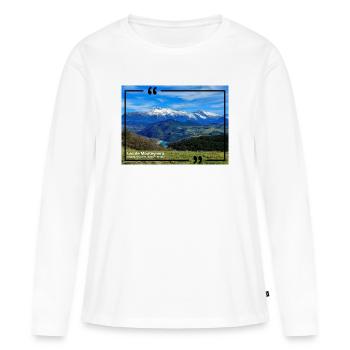 Lac de Monteynard le 120323 - T-shirt manches longues Premium bio Femme - blanc - Devant - Julia (174cm)